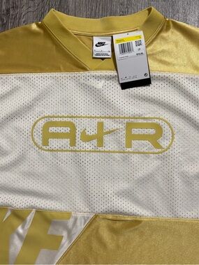Nike Dress  Gold White Mesh Dress Women's Size S